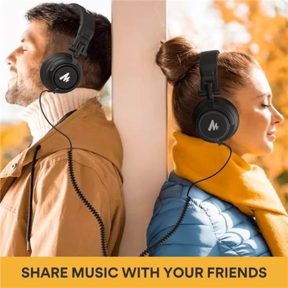 50MM Drivers Studio Headphones AU-MH601 Over Ear Stereo Monitor Closed Back - Picture 3 of 5